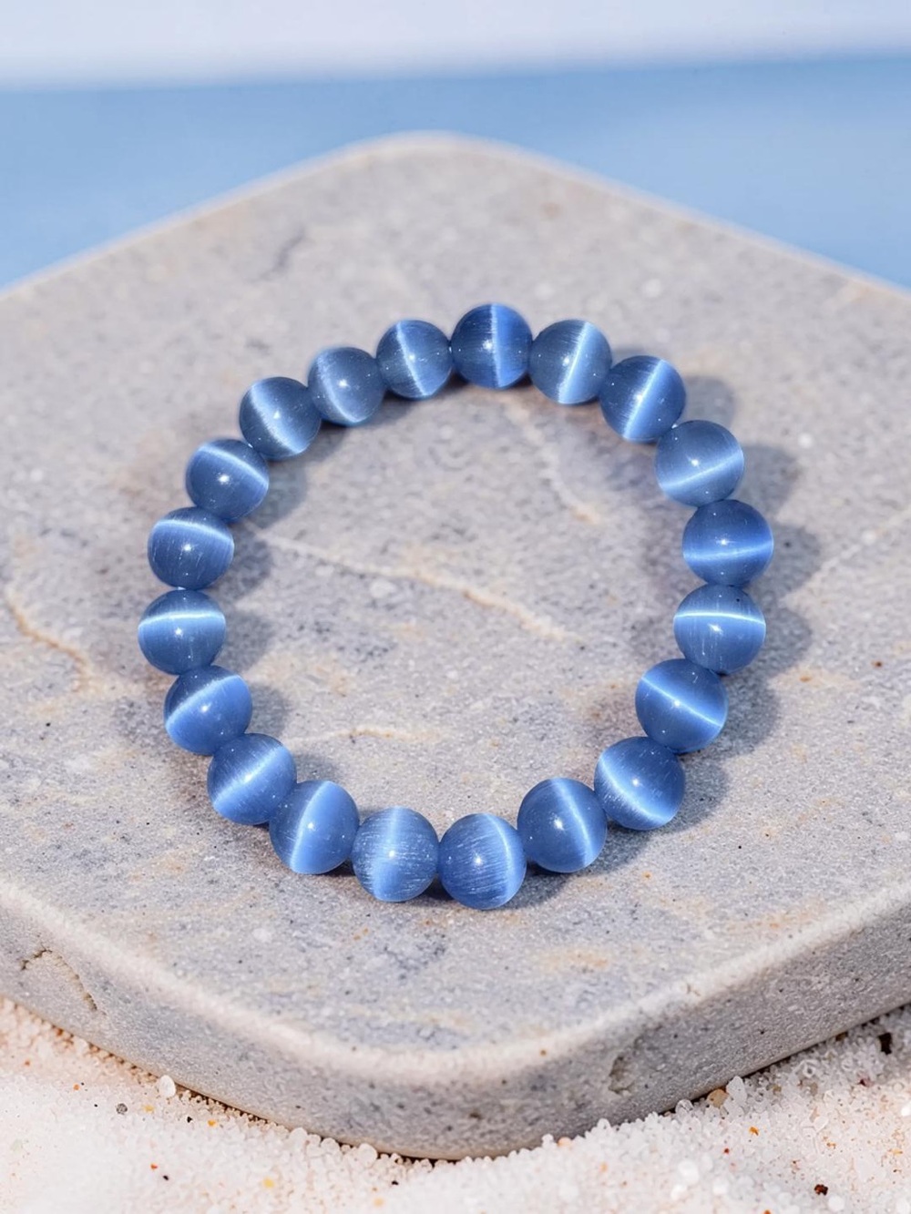 10mm Blue Cat Eye Bracelets 💙